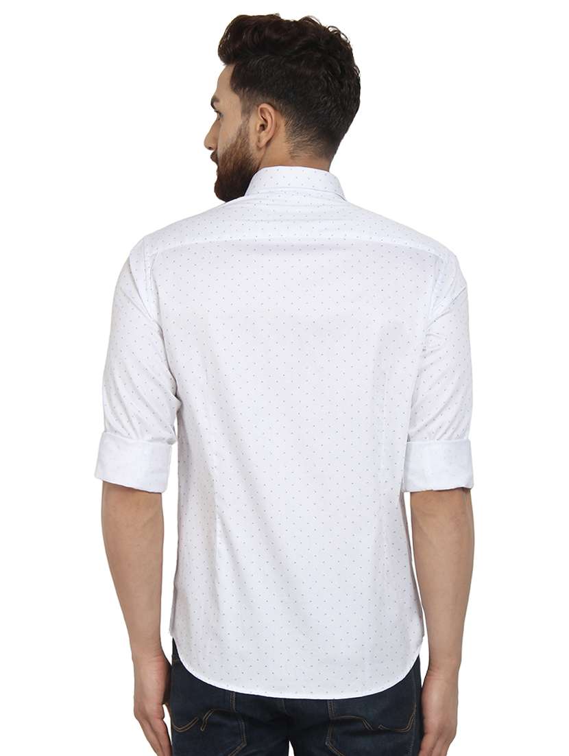 mens micro print casual shirt - 16379114 -  Standard Image - 2