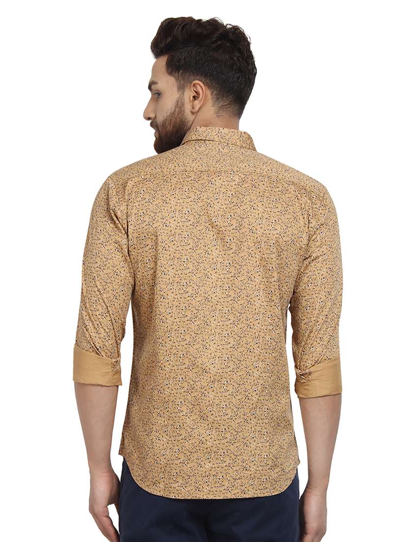 beige printed casual shirt - 16379118 -  Standard Image - 2