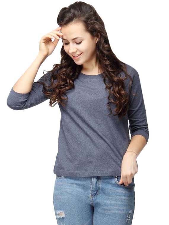 women's plain round neck t-shirt