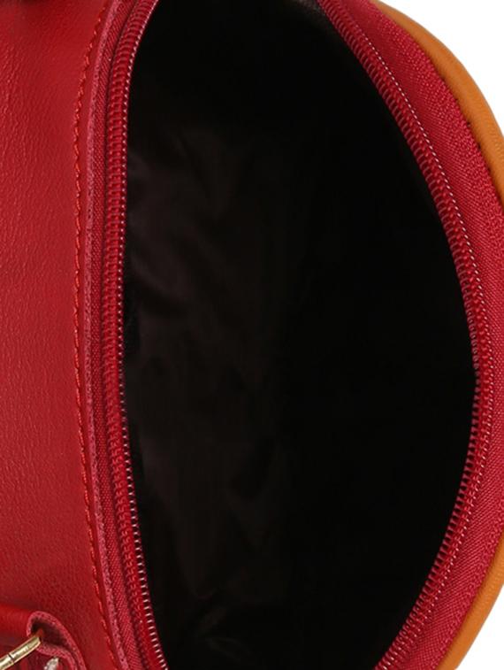 red leatherette (pu) sling bag - 16386701 - Standard Image - 2