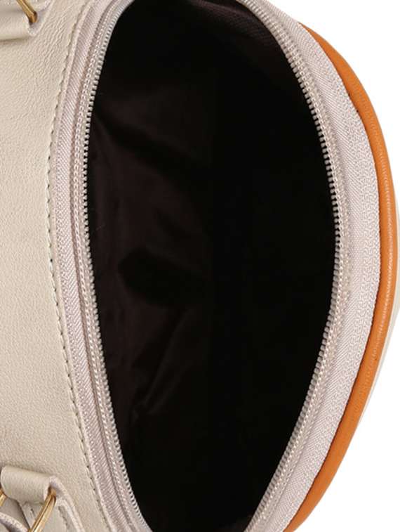 beige leatherette (pu) sling bag - 16386704 -  Standard Image - 2