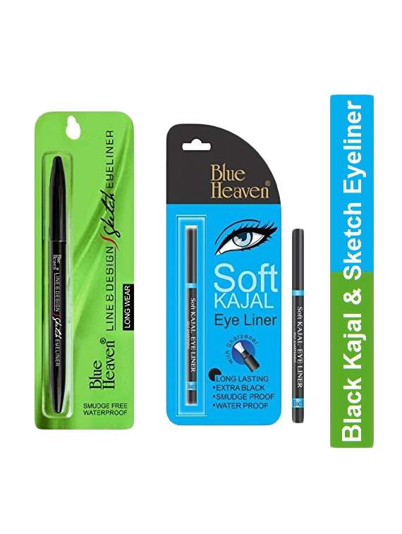 blue heaven pack of sketch eyeliner & black kajal