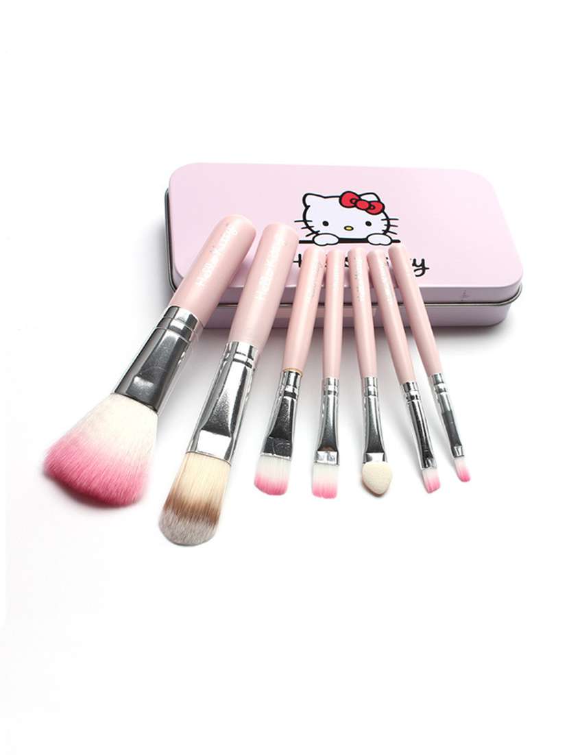 hello kitty (set of 7) makeup brushes(pink)