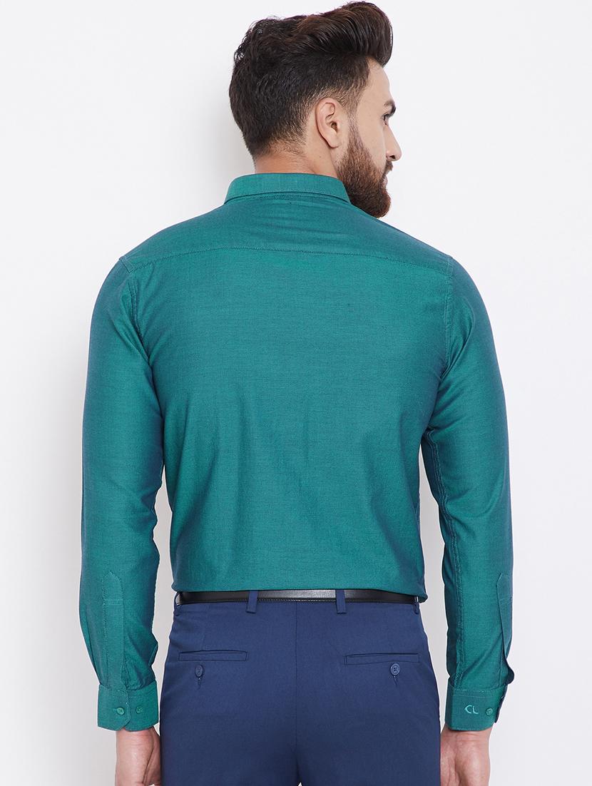 green solid formal shirt - 16396866 - Standard Image - 2
