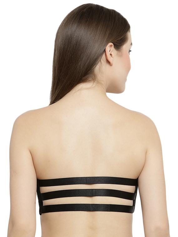 styled back mesh inserted tube bra - 16396943 - Standard Image - 2