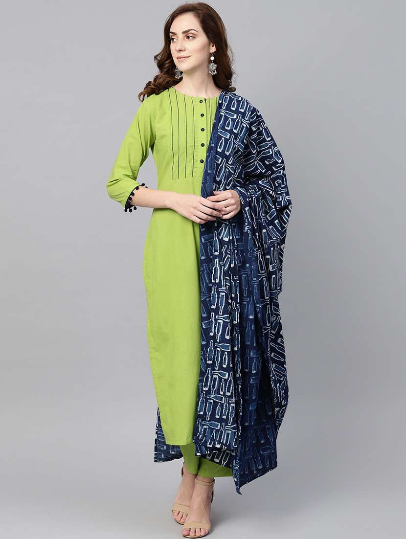 solid kurta suit set