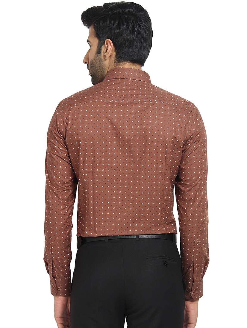 mens micro print casual shirt - 16399600 - Standard Image - 2