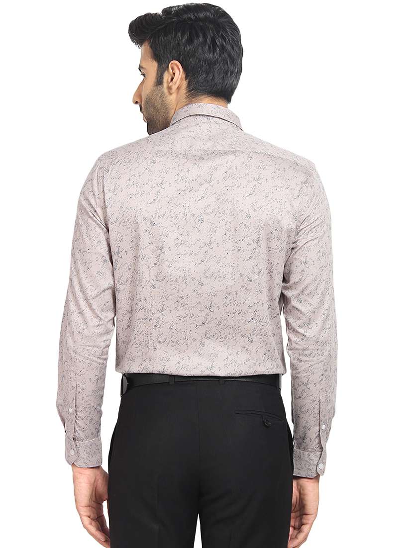 beige printed casual shirt - 16399651 - Standard Image - 2