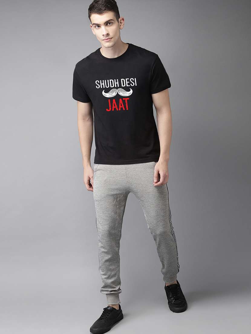 black typographic chest print tshirt - 16401354 -  Standard Image - 2