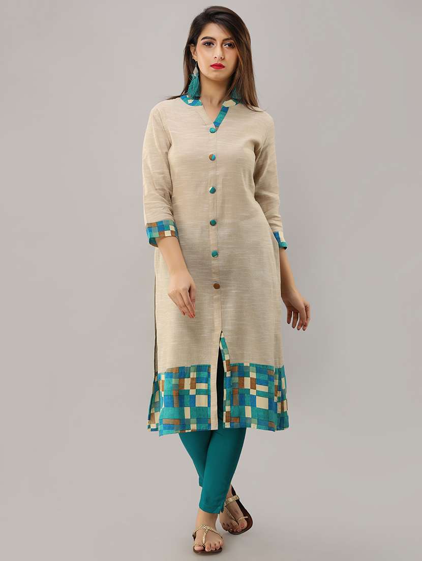 printed straight kurta