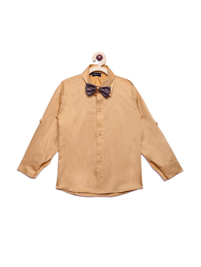 beige cotton shirt with waist coat - 16403626 - Standard Image - 2