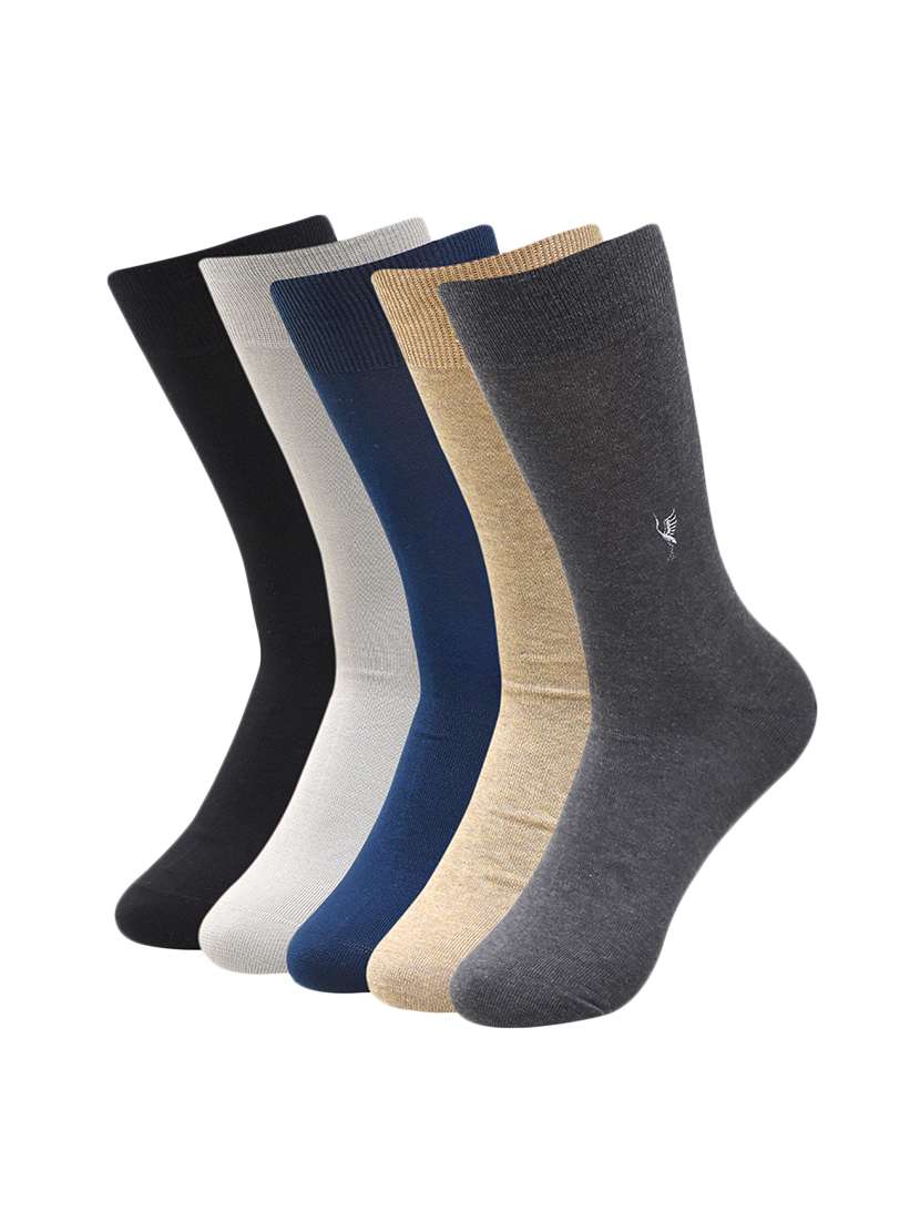 men pack of 5 solid above ankle length sock
