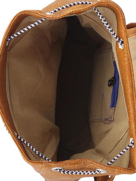 yellow leatherette (pu) regular backpack - 16404276 - Standard Image - 2