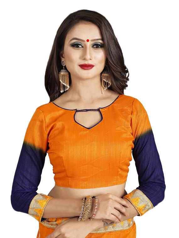 floral embroidered saree with blouse - 16404334 - Standard Image - 2