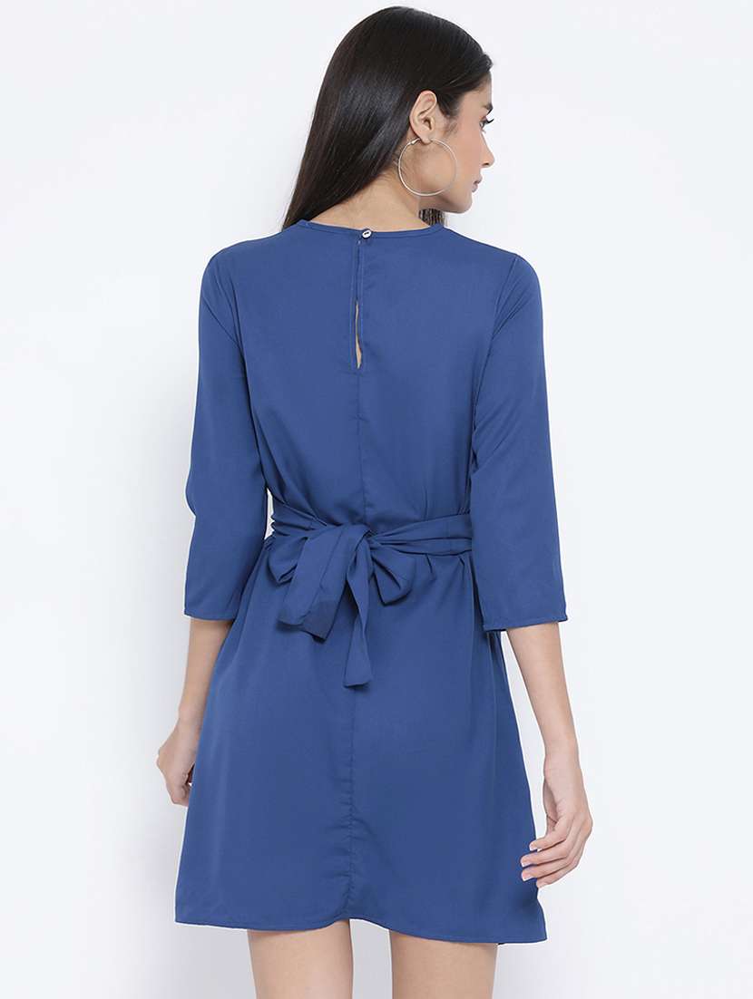 tie knot twist detail sheath dress - 16406947 - Standard Image - 2