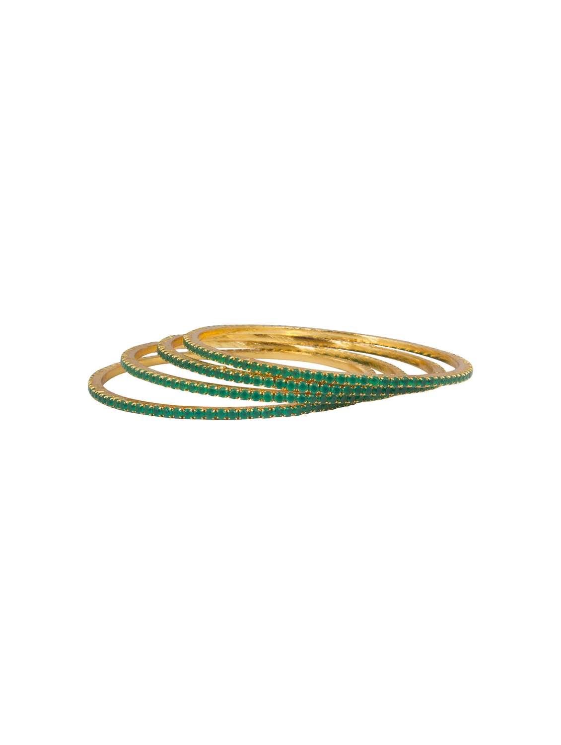 green brass bangle
