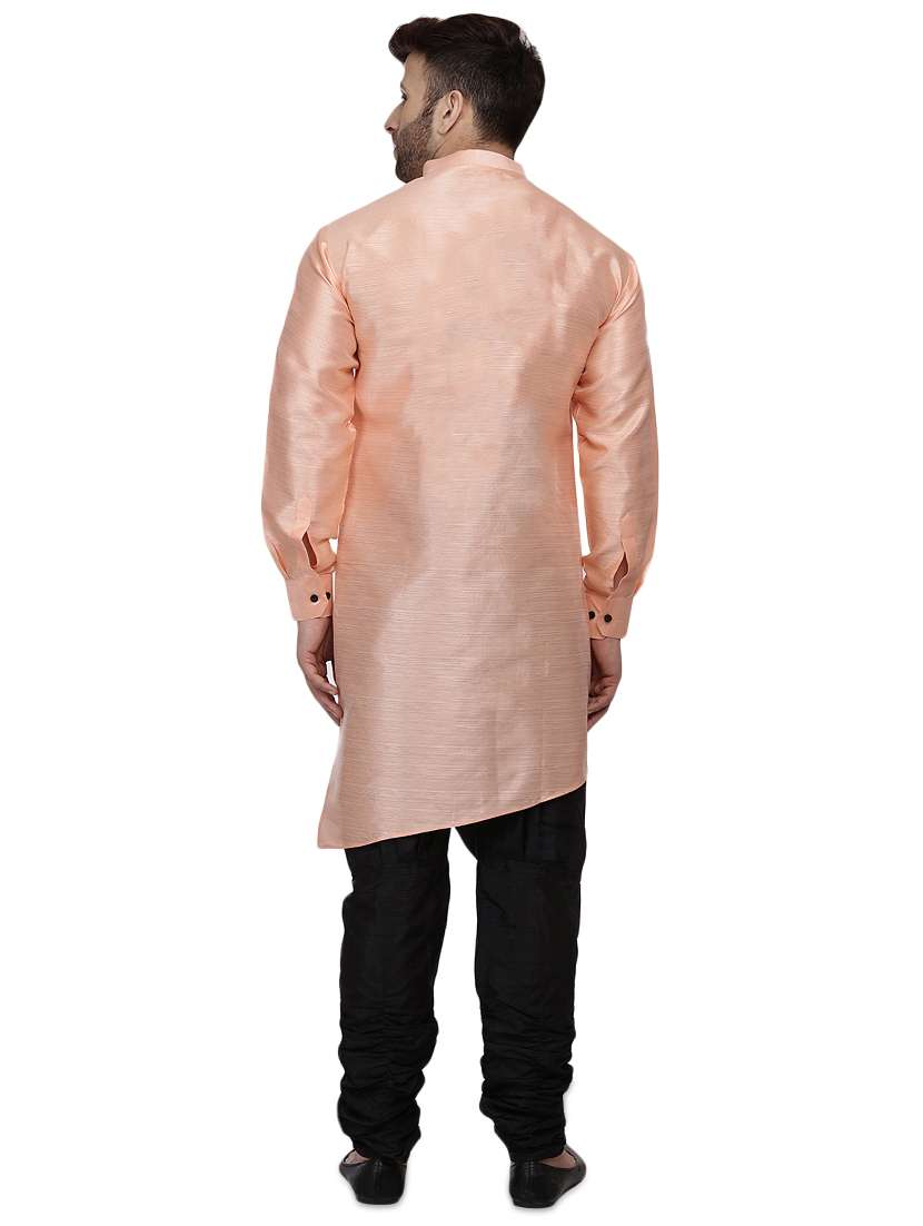 orange dupion long kurta - 16408978 -  Standard Image - 2