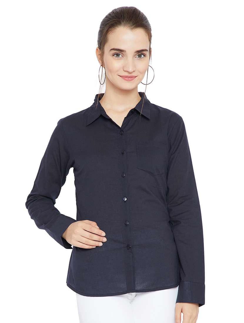 long sleeved solid shirt  - 16409998 -  Zoom Image - 0