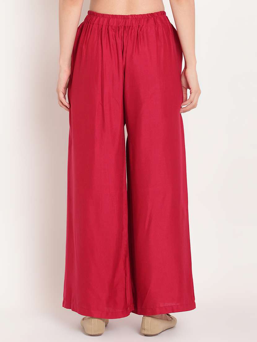 High Rise Solid Palazzo 