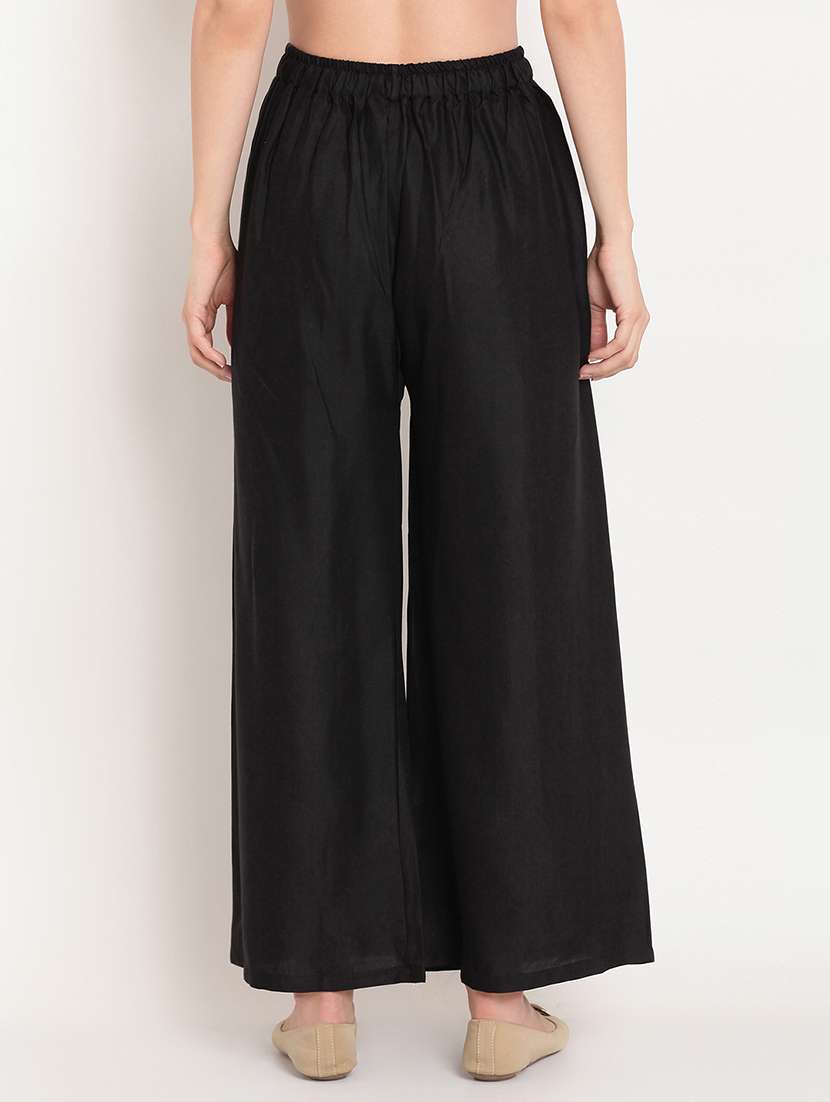High Rise Solid Palazzo 