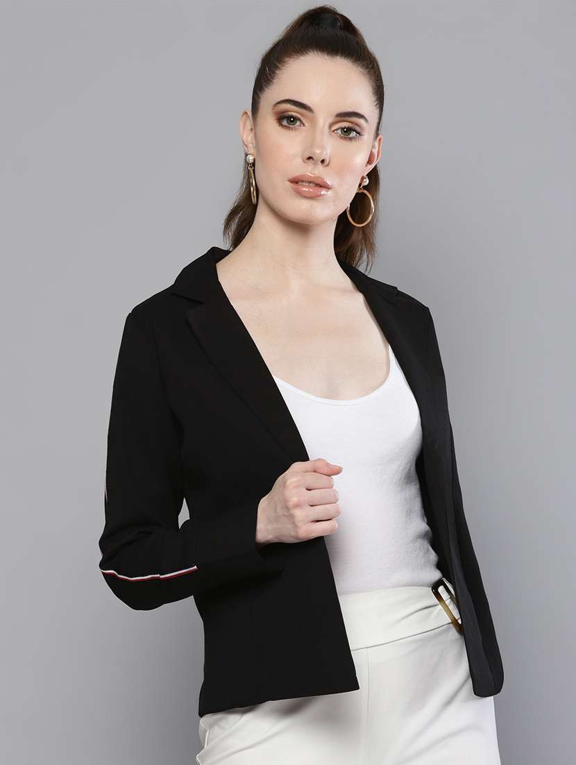lapel neck side tapping lapel neck jacket