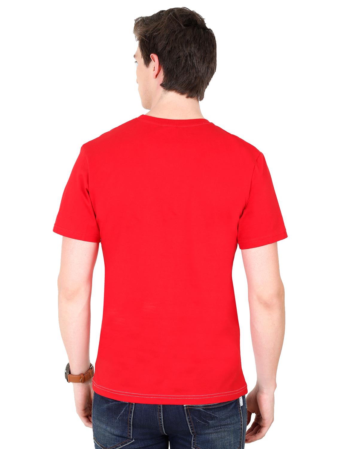 red cut & sew typographic front print t-shirt - 16421469 - Standard Image - 2