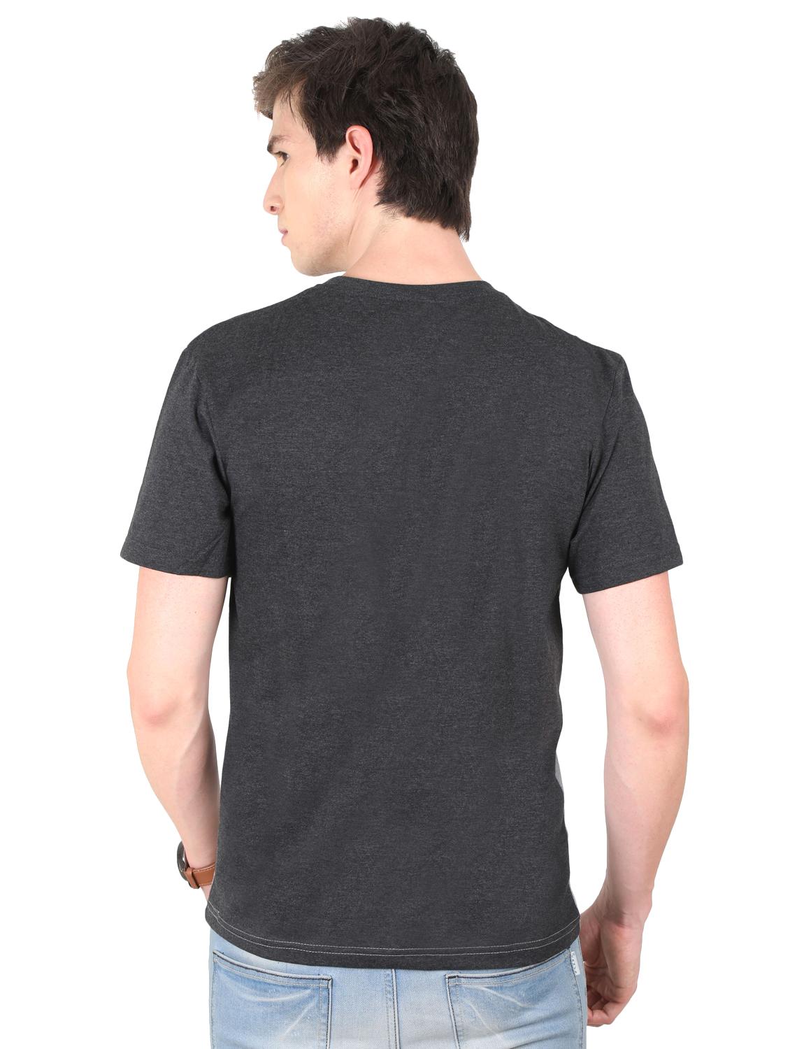 grey cut & sew typographic front print t-shirt - 16421471 - Standard Image - 2