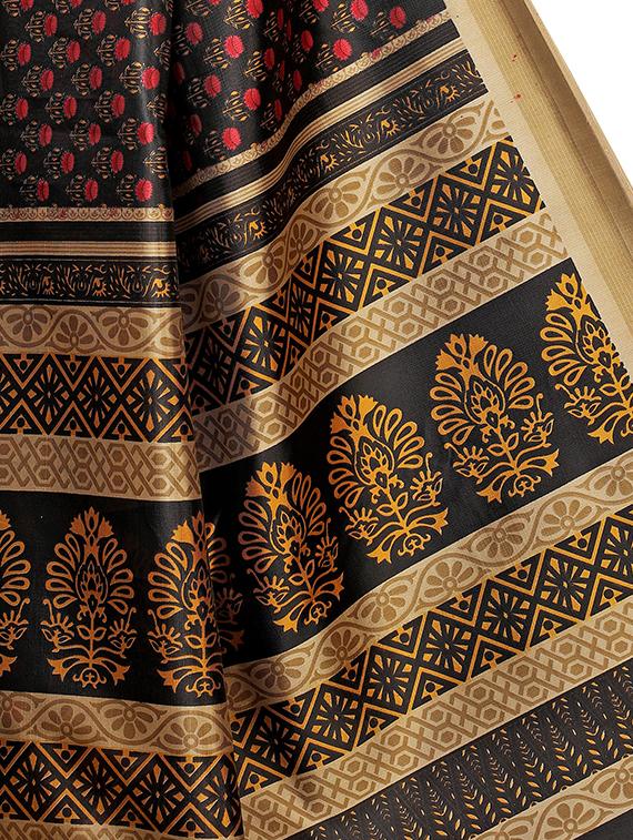 floral mysore silk saree with blouse - 16422140 - Standard Image - 2