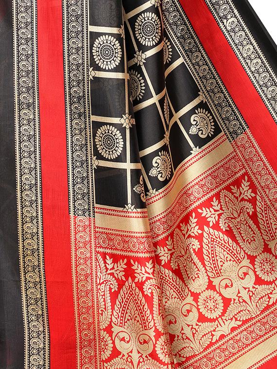 floral mysore silk saree with blouse - 16422146 - Standard Image - 2