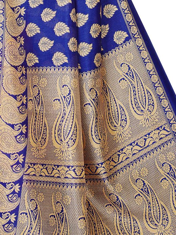 paisley mysore silk saree with blouse - 16422165 - Standard Image - 2