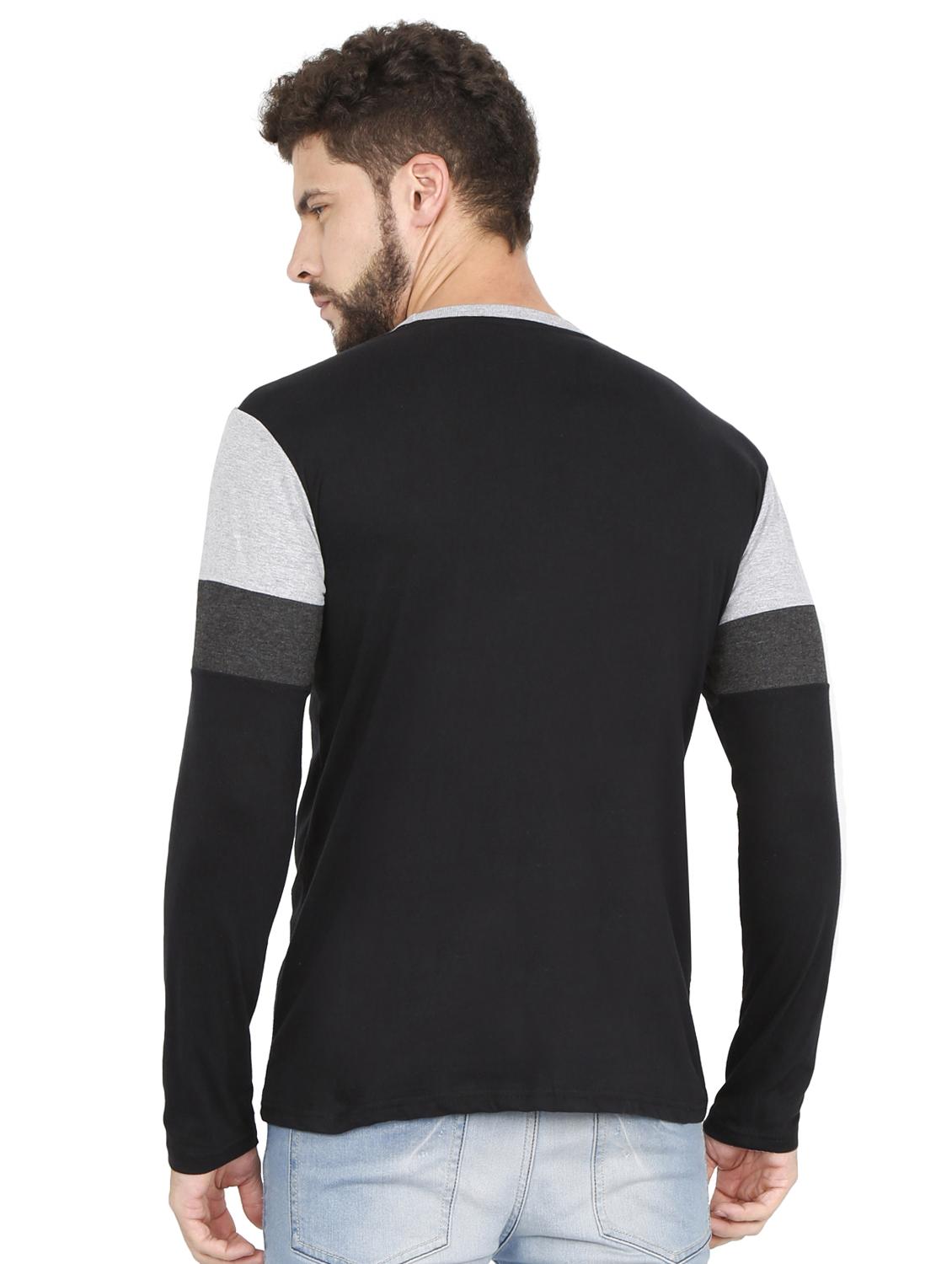men round neck color block t-shirt - 16425094 - Standard Image - 2