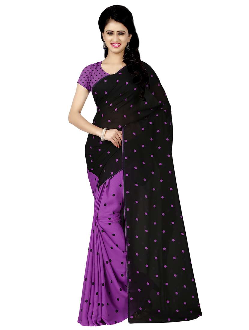 multi colored georgette combos saree with blouse - 16425462 -  Standard Image - 2