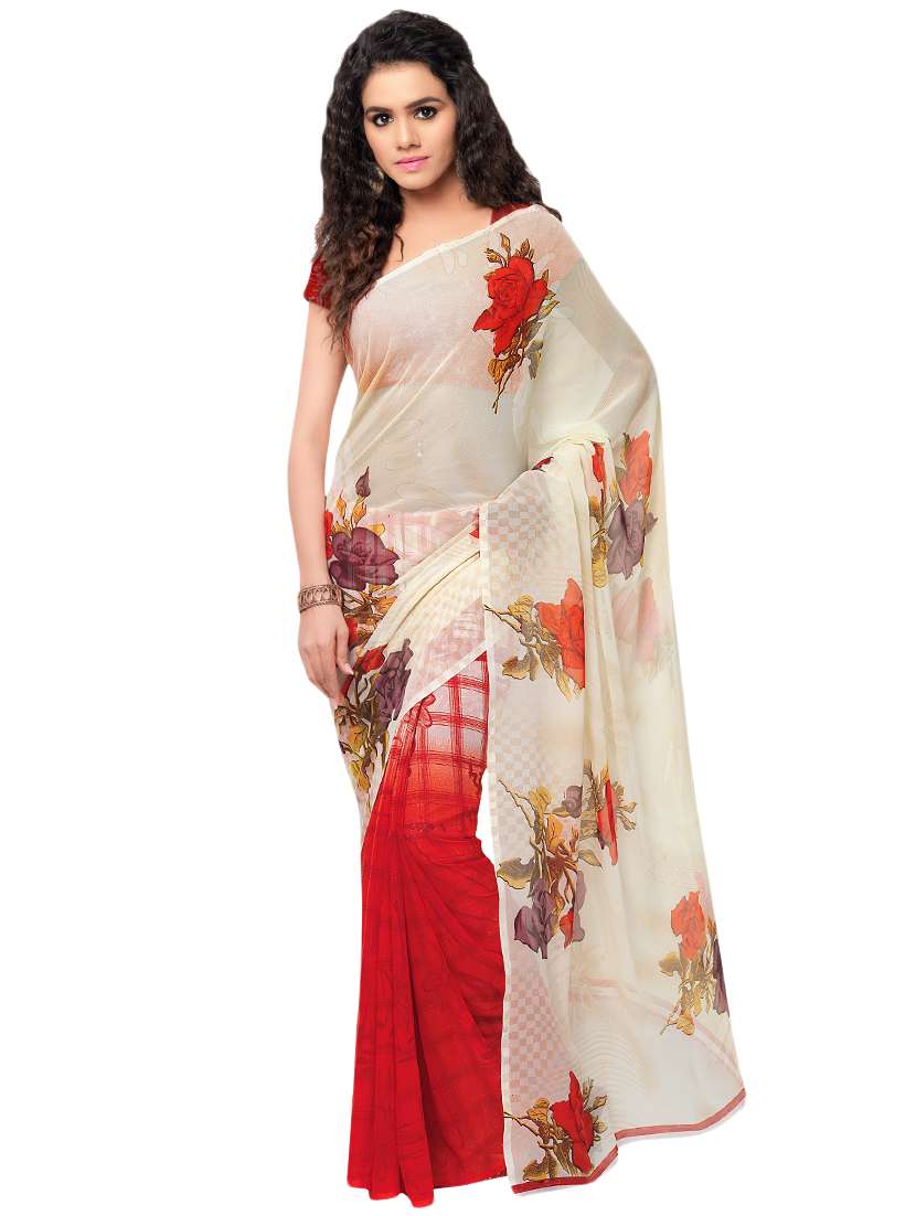set of 2 multicolor printed saree combo with blouse - 16426013 - Standard Image - 2
