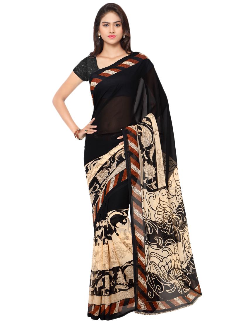 multi colored georgette combos saree with blouse - 16426183 - Standard Image - 2