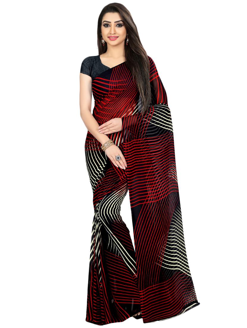 set of 2 multicolor printed saree combo with blouse - 16426640 - Standard Image - 2