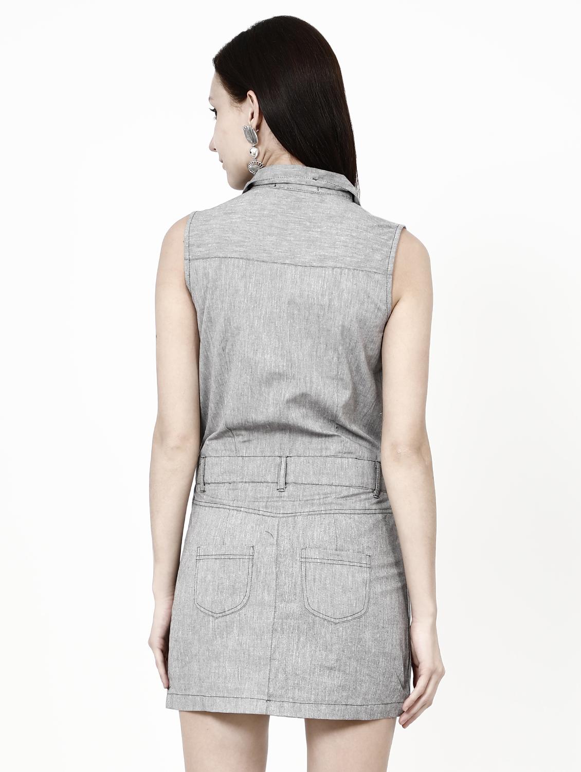 pocket patch solid shirt dress - 16428060 - Standard Image - 2
