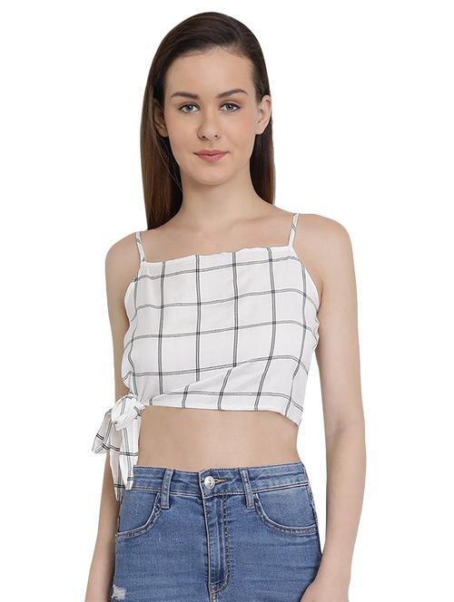 women's crop shoulder strap top - 16430801 - Standard Image - 0