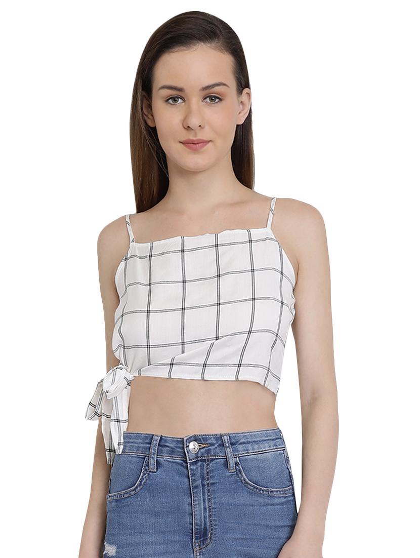 women's crop shoulder strap top - 16430801 - Zoom Image - 0