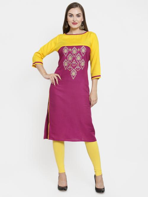 women's straight kurta - 16430827 - Standard Image - 0