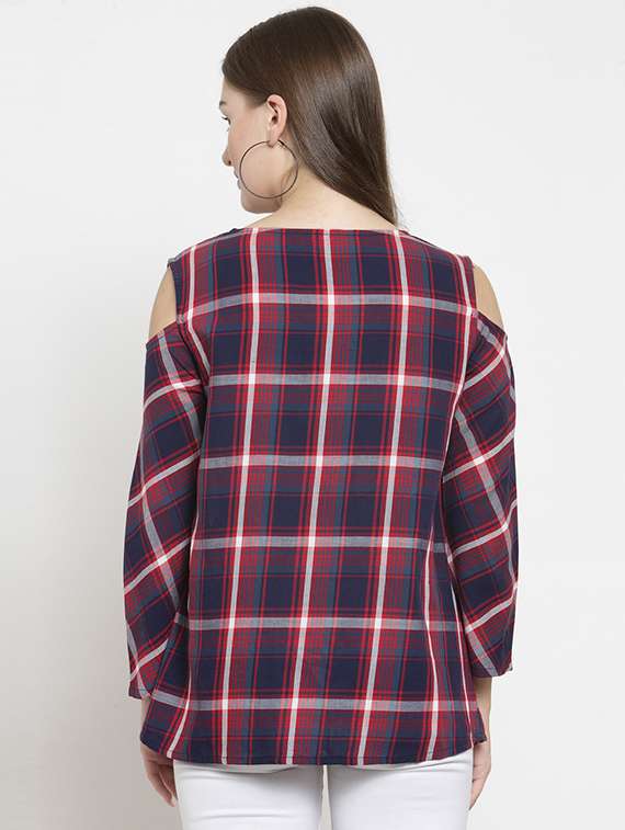 women's straight round neck top - 16431733 - Standard Image - 2