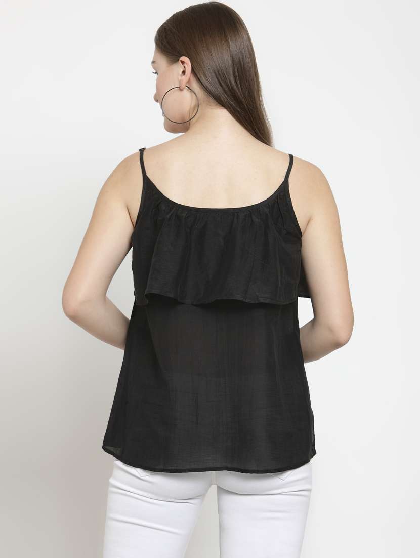 women's layered shoulder strap top - 16431925 - Standard Image - 2