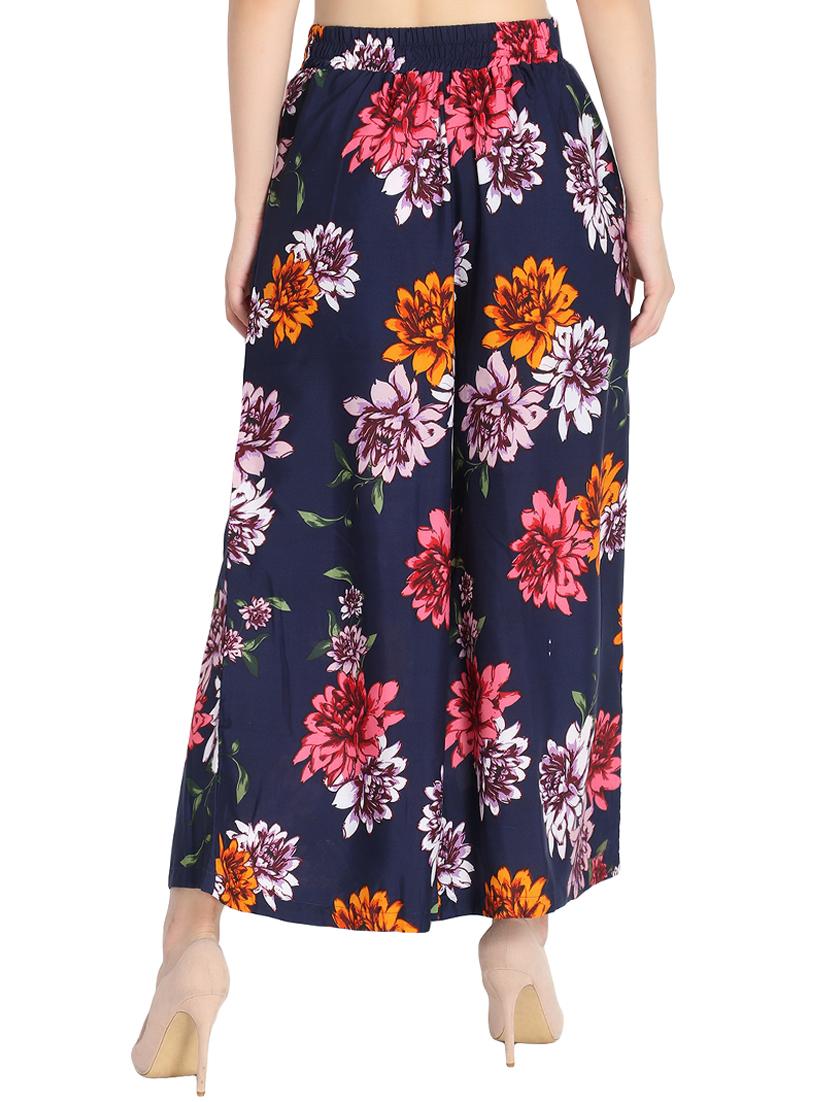 floral printed flared palazzo - 16432741 - Standard Image - 2