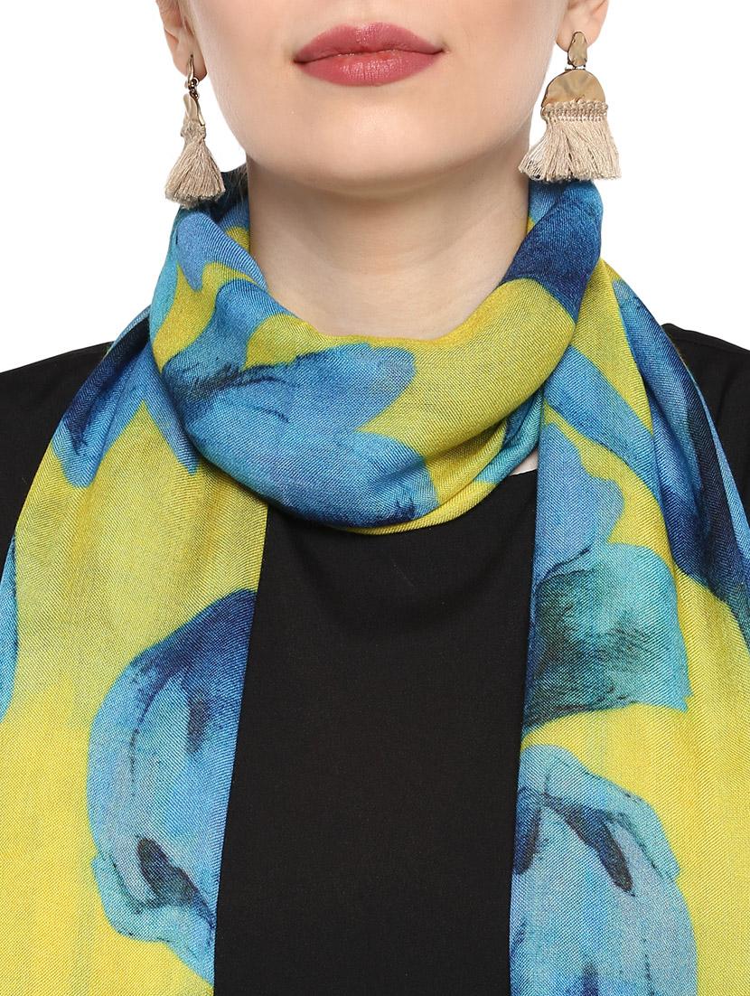 blue modal silk stole - 16435423 - Standard Image - 2