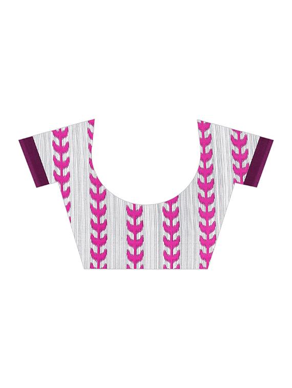 ikat printed bhagalpuri saree with blouse - 16436649 - Standard Image - 2