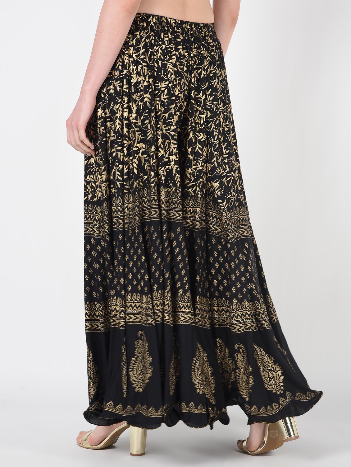 block printed flared palazzo - 16438507 - Standard Image - 2