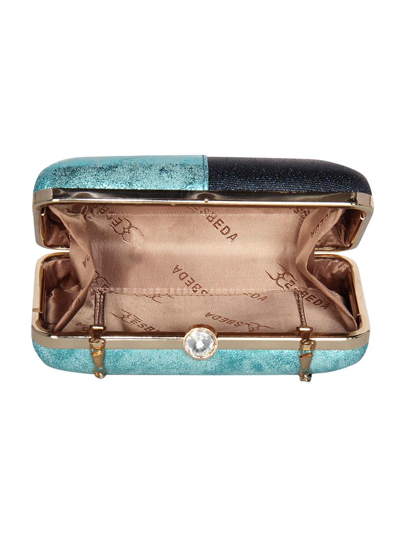 green leatherette (pu) box clutch - 16440948 - Standard Image - 2