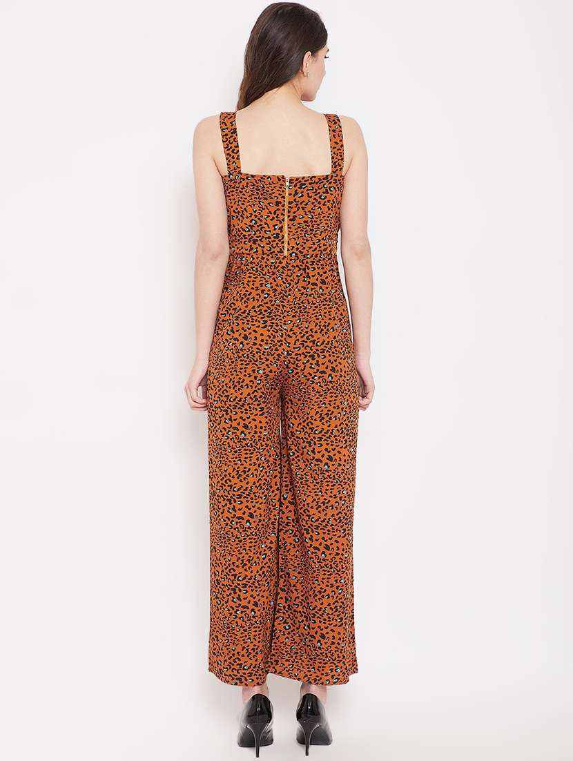 animal printed full leg jumpsuit - 16442013 -  Standard Image - 2