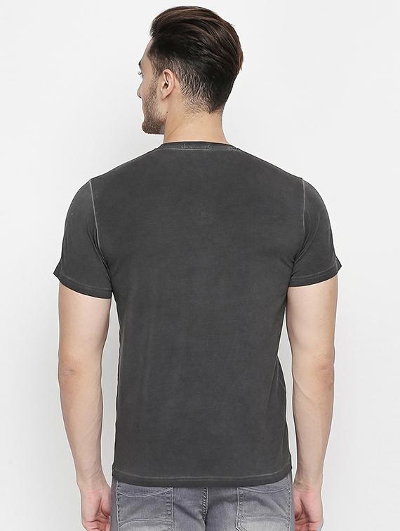 grey typographic chest print t-shirt - 16447043 - Standard Image - 2