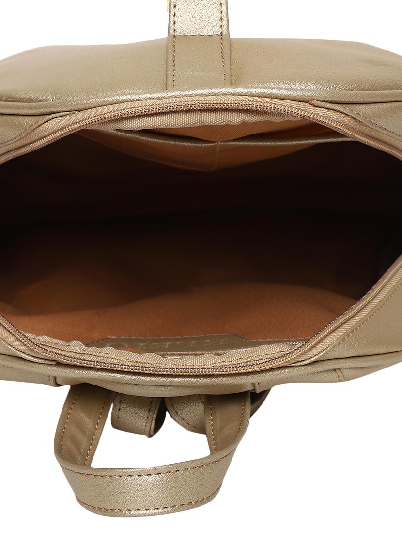 gold leatherette (pu) regular backpack - 16447137 - Standard Image - 2