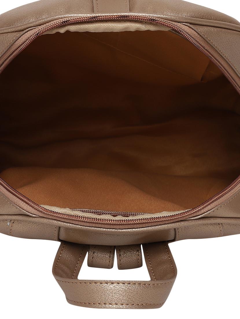 gold leatherette (pu) regular backpack - 16447139 - Standard Image - 2